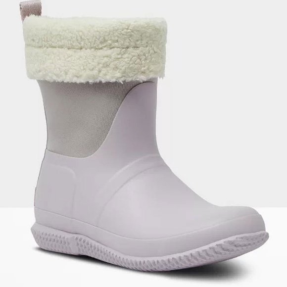New Hunter Roll Top Sherpa Boots Size 7 8 9 10 Haze Pink - Picture 1 of 7